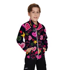 Love Hearts Sweet Vector Wind Breaker (kids) by Simbadda