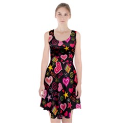 Love Hearts Sweet Vector Racerback Midi Dress