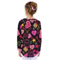 Love Hearts Sweet Vector Kids  Long Sleeve Tee View2