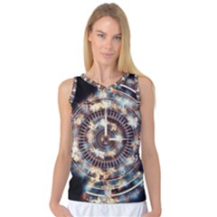 Science Fiction Background Fantasy Women s Basketball Tank Top by Simbadda