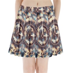 Science Fiction Background Fantasy Pleated Mini Skirt