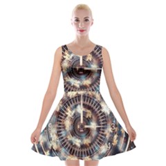 Science Fiction Background Fantasy Velvet Skater Dress