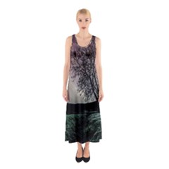 Sky Landscape Nature Clouds Sleeveless Maxi Dress