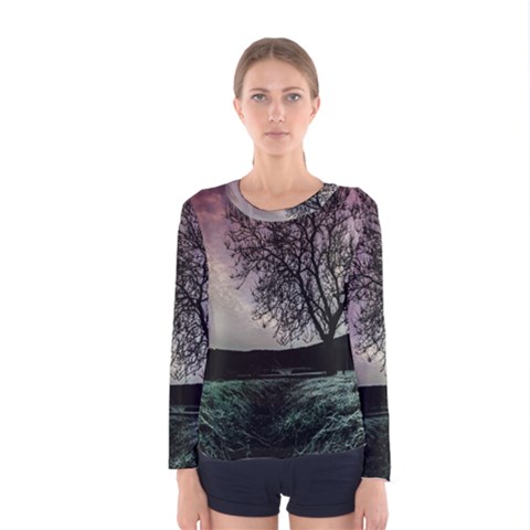 Sky Landscape Nature Clouds Women s Long Sleeve Tee by Simbadda