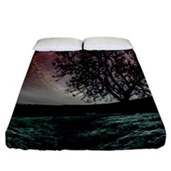 Sky Landscape Nature Clouds Fitted Sheet (california King Size)