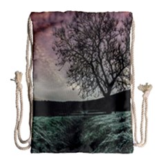 Sky Landscape Nature Clouds Drawstring Bag (large)