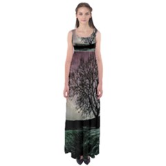 Sky Landscape Nature Clouds Empire Waist Maxi Dress by Simbadda