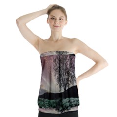 Sky Landscape Nature Clouds Strapless Top