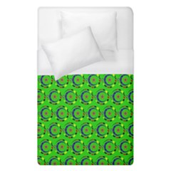 Green Abstract Art Circles Swirls Stars Duvet Cover (single Size)