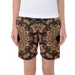 3d Fractal Art Women s Basketball Shorts