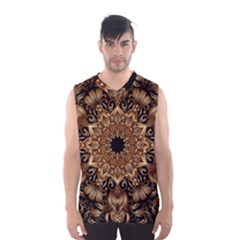 3d Fractal Art Men s Basketball Tank Top by Simbadda