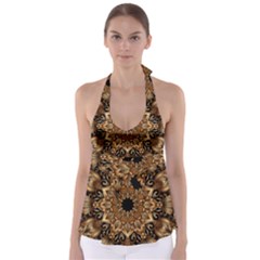 3d Fractal Art Babydoll Tankini Top by Simbadda