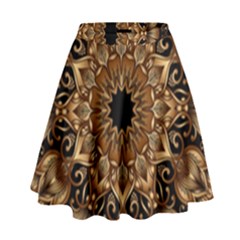 3d Fractal Art High Waist Skirt