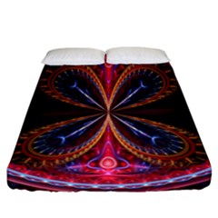 3d Abstract Ring Fitted Sheet (california King Size)