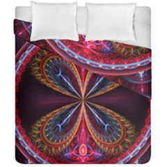 3d Abstract Ring Duvet Cover Double Side (california King Size) by Simbadda