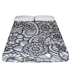 These Flowers Need Colour! Fitted Sheet (california King Size)