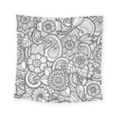 These Flowers Need Colour! Square Tapestry (small) by Simbadda