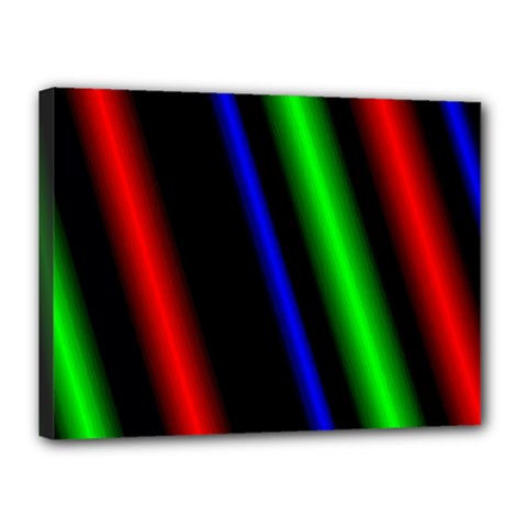 Multi Color Neon Background Canvas 16  X 12 