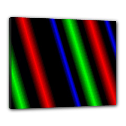 Multi Color Neon Background Canvas 20  X 16  by Simbadda