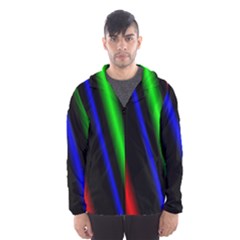 Multi Color Neon Background Hooded Wind Breaker (men)