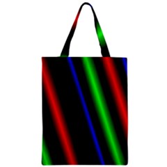 Multi Color Neon Background Zipper Classic Tote Bag by Simbadda