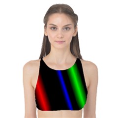 Multi Color Neon Background Tank Bikini Top