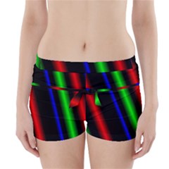 Multi Color Neon Background Boyleg Bikini Wrap Bottoms by Simbadda