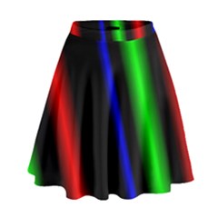 Multi Color Neon Background High Waist Skirt