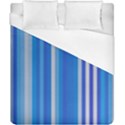 Color Stripes Blue White Pattern Duvet Cover (California King Size) View1