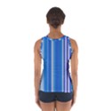 Color Stripes Blue White Pattern Women s Sport Tank Top  View2