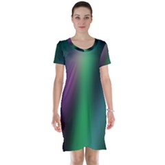 Course Gradient Color Pattern Short Sleeve Nightdress by Simbadda