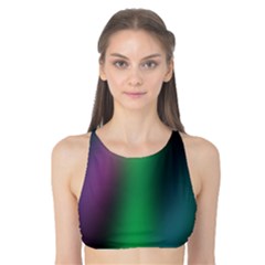 Course Gradient Color Pattern Tank Bikini Top