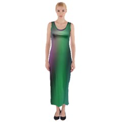 Course Gradient Color Pattern Fitted Maxi Dress