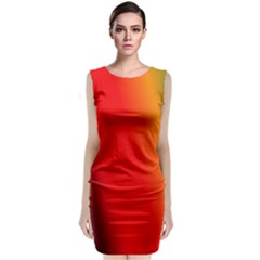 Multi Color Pattern Background Classic Sleeveless Midi Dress by Simbadda