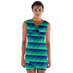 Background Texture Structure Color Wrap Front Bodycon Dress by Simbadda