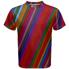 Color Stripes Pattern Men s Cotton Tee