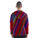 Color Stripes Pattern Hooded Wind Breaker (Men) View2