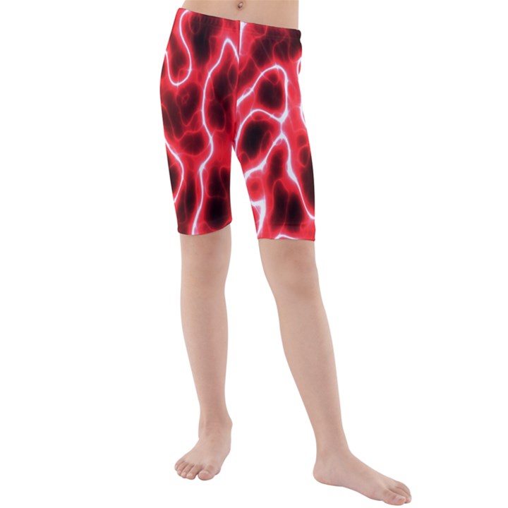 Pattern Background Abstract Kids  Mid Length Swim Shorts