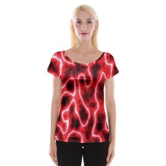 Pattern Background Abstract Women s Cap Sleeve Top