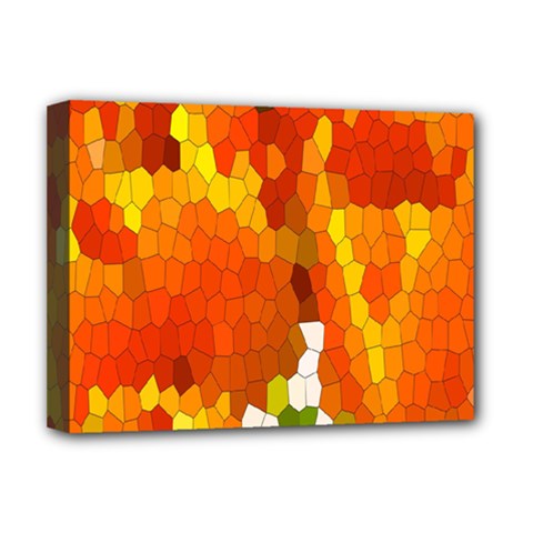 Mosaic Glass Colorful Color Deluxe Canvas 16  X 12   by Simbadda