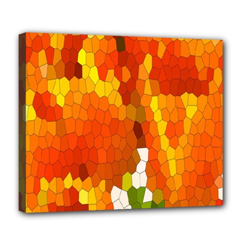 Mosaic Glass Colorful Color Deluxe Canvas 24  X 20   by Simbadda