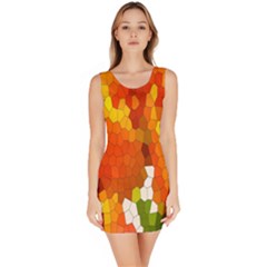 Mosaic Glass Colorful Color Sleeveless Bodycon Dress by Simbadda