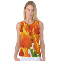 Mosaic Glass Colorful Color Women s Basketball Tank Top