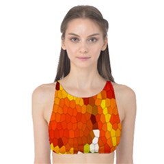 Mosaic Glass Colorful Color Tank Bikini Top by Simbadda