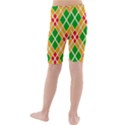 Colorful Color Pattern Diamonds Kids  Mid Length Swim Shorts View2