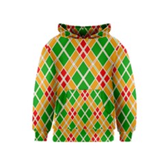 Colorful Color Pattern Diamonds Kids  Pullover Hoodie