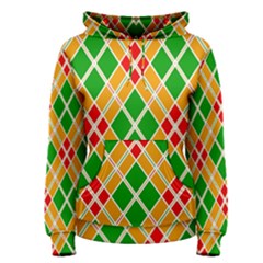 Colorful Color Pattern Diamonds Women s Pullover Hoodie