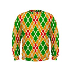 Colorful Color Pattern Diamonds Kids  Sweatshirt