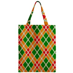 Colorful Color Pattern Diamonds Zipper Classic Tote Bag by Simbadda