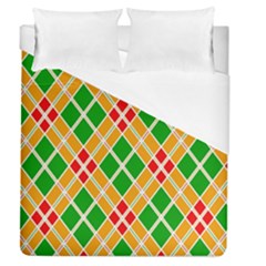 Colorful Color Pattern Diamonds Duvet Cover (queen Size)